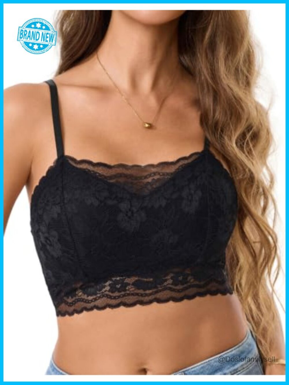 Women's Lace Camisole Bralette Crop Top